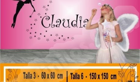 Decorative vinyl drink fairy with name 1022