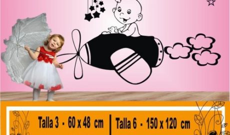 vinyle décoratif bébé fille 1139