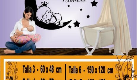 vinilos bebe princesita luna 1100