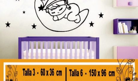 vinilos decorativos bebe luna 1200