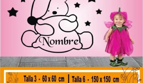 Bébé vinyle ours avec nom 1075