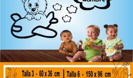 Bébé vinyle ours avec nom 1083