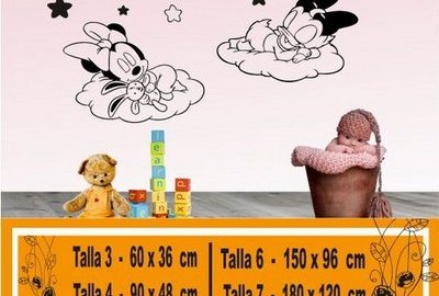 vinilos disney minnie daisy nubes 1106