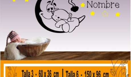 osito durmiendo en la luna