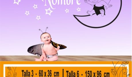 niña hada en la luna