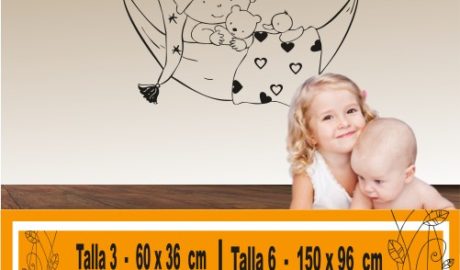 niño con oso en las estrellas