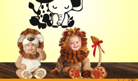 giraffa ed elefante del bambino che dorme