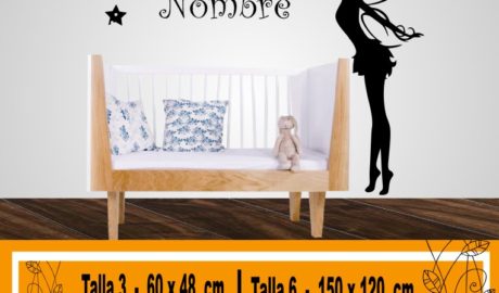 hada con estrellas y nombre para bebe
