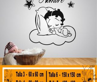 Betty Boop bambino che dorme sulla nuvola