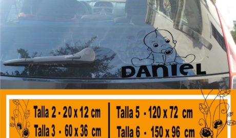 Car stickers baby boy sitting